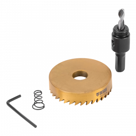 Коронка по металлу DENZEL 724119, 60 мм, HSS, нитридтитановое покрытие