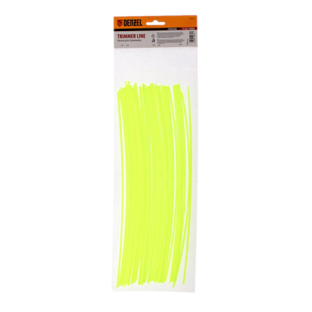 Леска для триммера DENZEL Flex Сord 96103, 2.4 мм x 30 см, квадратная, нарезанная, 50 шт.