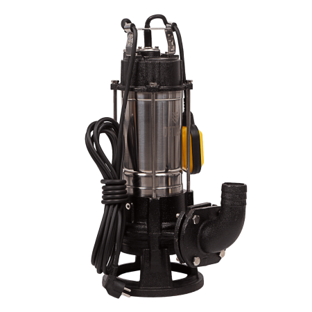 Фекальный насос DENZEL FP1800-KS, 1800 Вт, напор 17 м, 26000 л/ч, нож-измельчитель