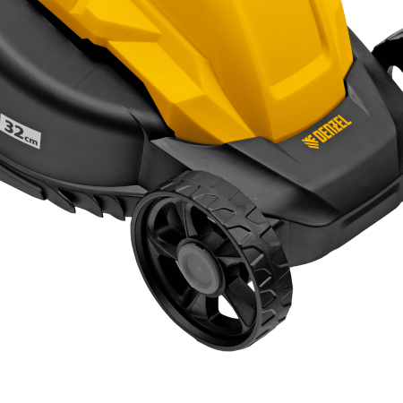 Газонокосилка электрическая DENZEL GM-1100, 1100 Вт, шир. 32 см, 3 уров., травосб. 30 л Газонокосилка электрическая DENZEL GM-1100, 1100 Вт, шир. 32 см, 3 уров., травосб. 30 л