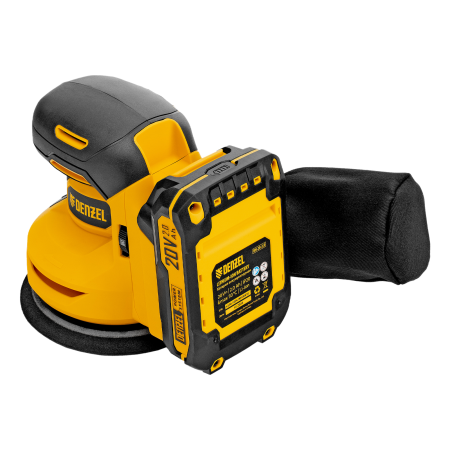 Машина шлифовальная эксцентриковая аккумуляторная DENZEL CROSH-20-125, Li-Ion, 20 В