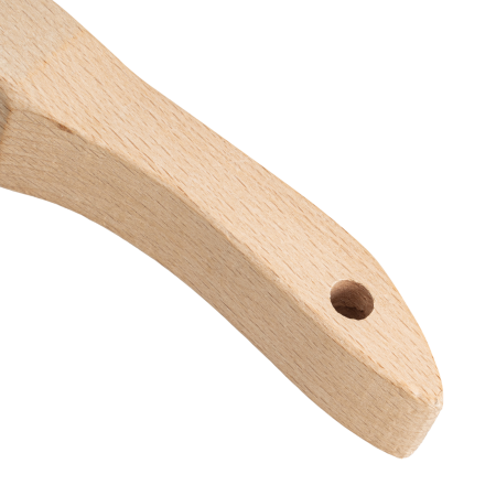 Щетка зачистная 6-и рядная DENZEL, прямая проволока из нержавеющей стали с деревянной ручкой, EFP