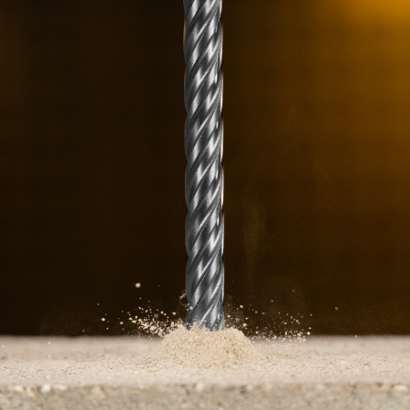 Бур по бетону DENZEL, цельная крестовая пластина, 12x265 мм, SDS PLUS