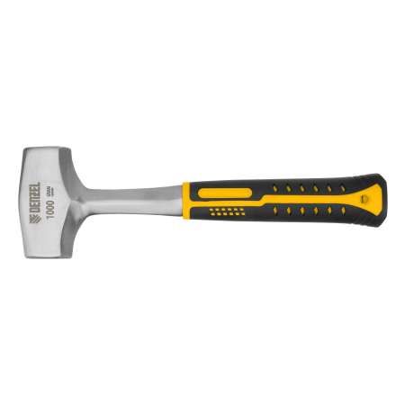 Кувалда DENZEL 1 кг, цельнометаллическая, двухкомпонентная рукоятка