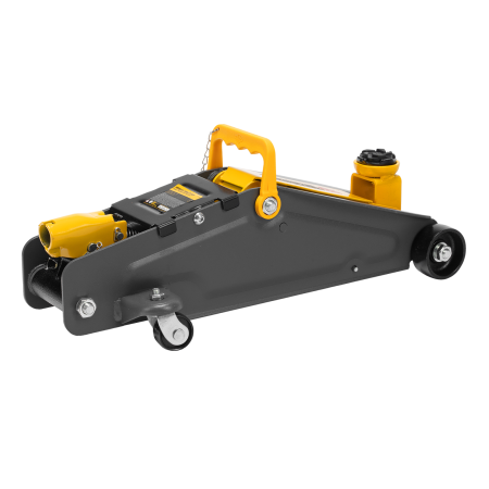 Домкрат гидравлический DENZEL подкатной с фиксатором, 2,8 т, 135-385 мм Домкрат гидравлический DENZEL подкатной с фиксатором, 2,8 т, 135-385 мм