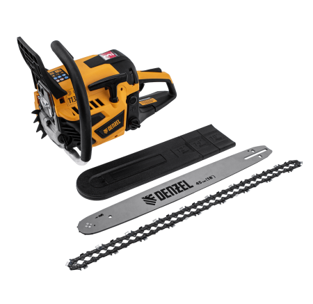 Пила цепная бензиновая DENZEL DS-5218, шина 45 см, 52 см3, 3 л.с, шаг 0,325, 72 звена