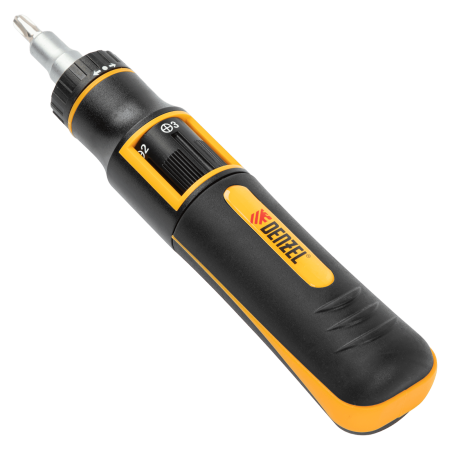 Отвертка реверсивная с револьверным механизмом DENZEL 11 шт, сталь S2