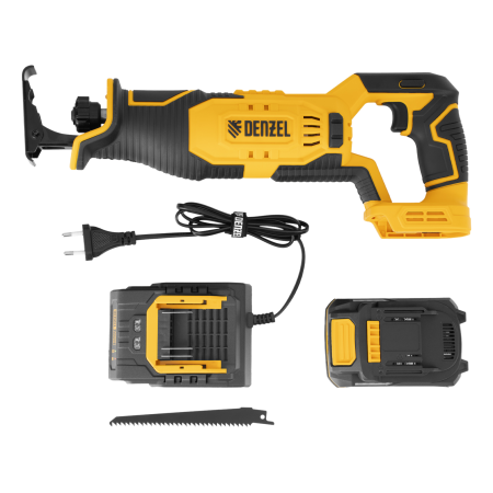 Пила сабельная аккумуляторная DENZEL RS-180,  Li-Ion, 20 В