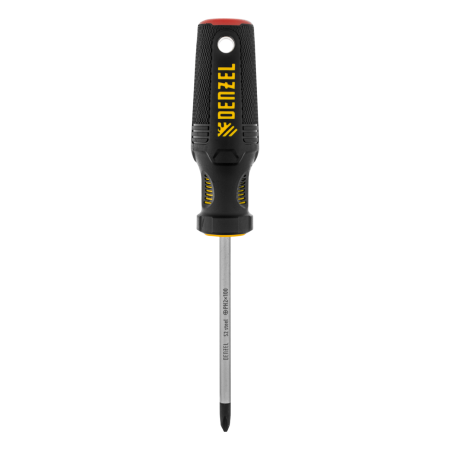 Отвертка DENZEL PH2х100 мм, S2, 3к рукоятка