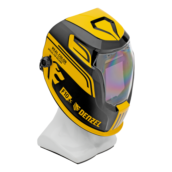 Щиток защитный лицевой DENZEL (маска сварщика) F10, см. окно 100х96, Real Color, DIN 4-8/9-13 Щиток защитный лицевой DENZEL (маска сварщика) F10, см. окно 100х96, Real Color, DIN 4-8/9-13