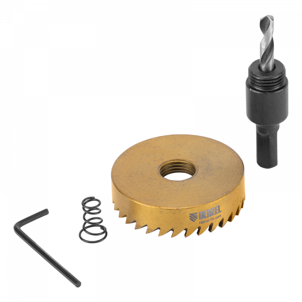 Коронка по металлу DENZEL 724118, 55 мм, HSS, нитридтитановое покрытие