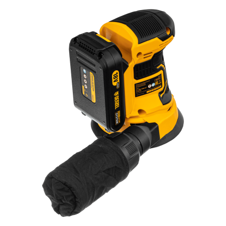 Машина шлифовальная эксцентриковая аккумуляторная DENZEL COS-125, 18В Li-Ion