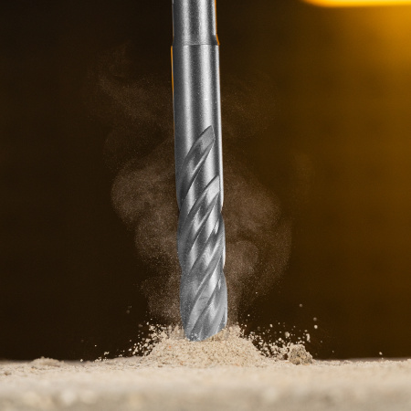 Бур по бетону DENZEL, цельная крестовая пластина, 12x165 мм, SDS PLUS