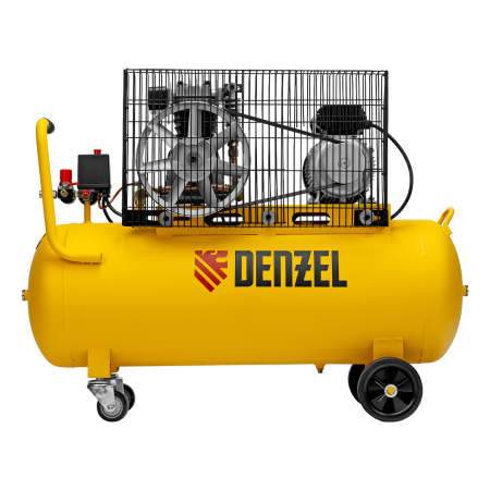 Компрессор воздушный DENZEL BCI2300/100, 2.3 кВт, ременный привод, 100 литров, 400 л/мин