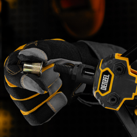 Заклепки резьбовые DENZEL стальные, оцинкованные, М12, пластиковый кейс, 25 шт. 