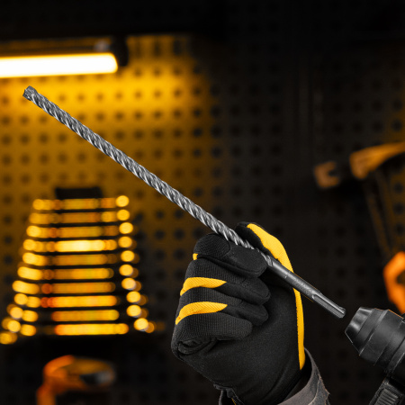 Бур по бетону DENZEL, цельная крестовая пластина, 10x315 мм, SDS PLUS