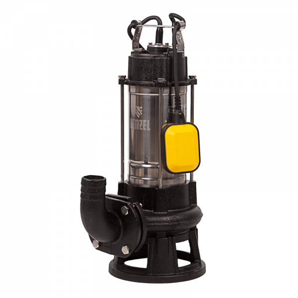 Фекальный насос DENZEL FP1800-KS, 1800 Вт, напор 17 м, 26000 л/ч, нож-измельчитель