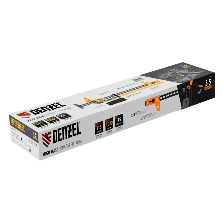 Домкрат реечный профессиональный DENZEL 3,5 т, 115-1040 мм, High Jack