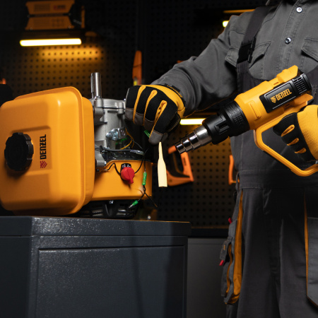 Фен технический DENZEL HG-2000E, 2000 Вт, 2 режима, LCD дисплей