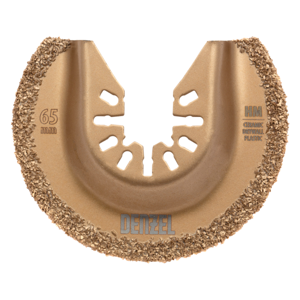 Насадка для МФИ DENZEL 782325 режущая полукруг, HM, по плитке, 63 мм