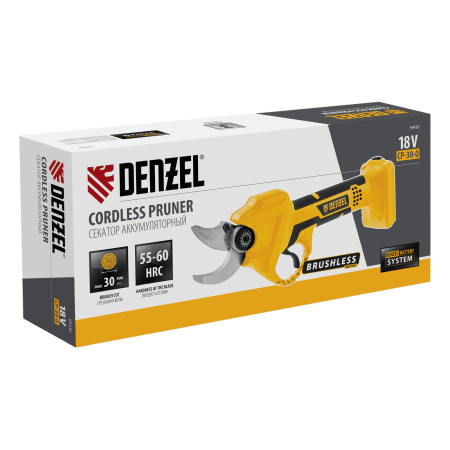 Секатор аккумуляторный DENZEL CP-30-0, 18В Li-Ion