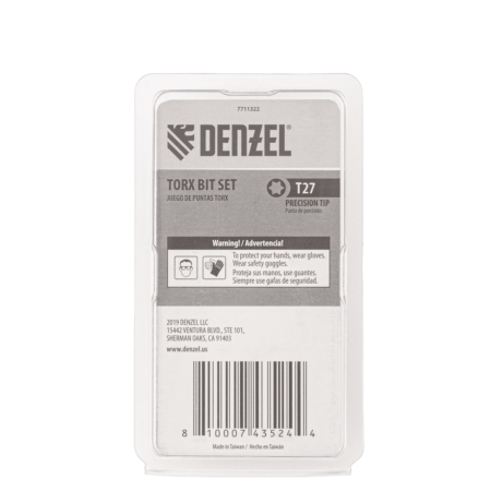 Набор бит DENZEL T27x50, 5 шт.