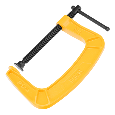 Струбцина DENZEL G-образная, усиленная, 125 мм