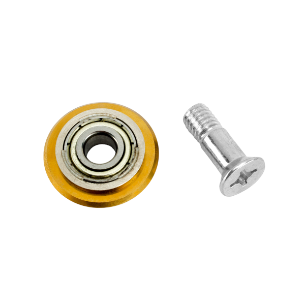 Ролик режущий с подшипником для плиткореза DENZEL 22х6х6мм, TiN