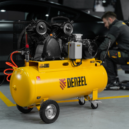 Компрессор воздушный DENZEL рем. привод BCV 4000-T/100, 4,0 кВт, 100 литров, 690 л/мин