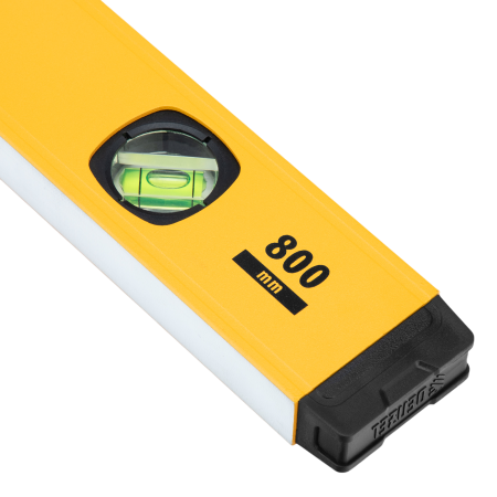 Уровень алюминиевый DENZEL магнит., фрезерованный, 3 глазка (1 зеркал.), 0,5 мм/м, 800 мм