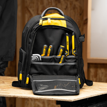 Рюкзак для инструмента DENZEL 365х190х430 мм, 3 отделения, 26 карманов