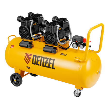 Компрессор безмасл. малошумный DENZEL DLP-3000/100, 3 кВт, 2х1,5 кВт,100 л, 2850 об/мин,500 л/мин Компрессор безмасл. малошумный DENZEL DLP-3000/100, 3 кВт, 2х1,5 кВт,100 л, 2850 об/мин,500 л/мин