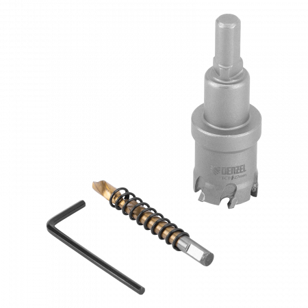 Коронка по металлу DENZEL 724007, 27 мм, твердосплавная