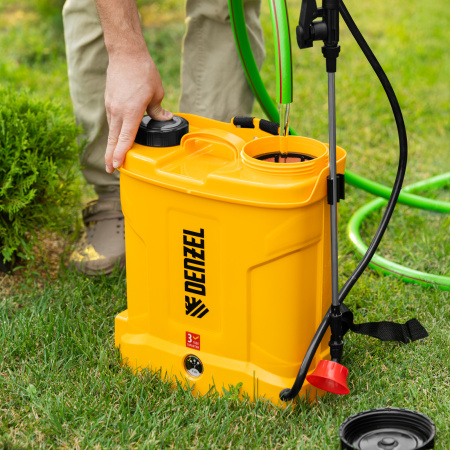 Опрыскиватель ранцевый аккумуляторный DENZEL DP-10LA, 10 л, 12 В, 8 Ач
