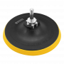 Тарелка опорная для дрели и УШМ DENZEL с липучкой, 125 мм, стандартная, с адаптером c М14 на d8