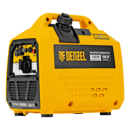 Генератор инверторный DENZEL GS-1100iS, 1,1 кВт, 230 В, закрытый корпус, ручной старт