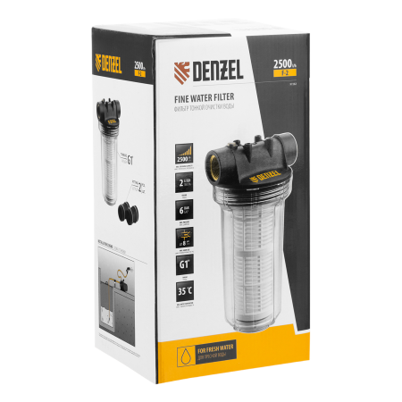 Фильтр тонкой очистки DENZEL 97282 F2, объем 2 л, диаметр 1 дюйм
