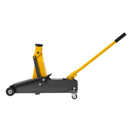 Домкрат гидравлический подкатной DENZEL 2 т, 135-385 мм, в пласт. кейсе