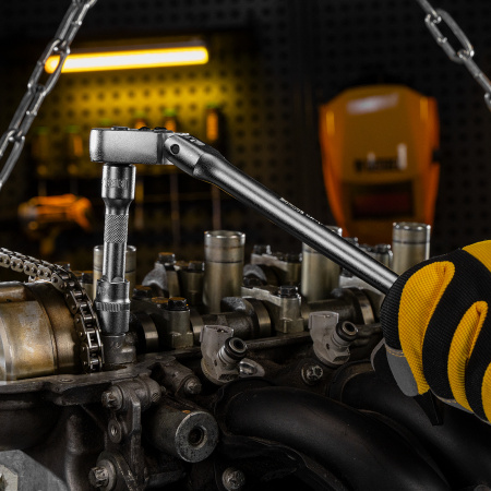 Набор инструментов DENZEL 1/2", 1/4", 3/8", CrV, S2, пластиковый кейс, 144 предмета