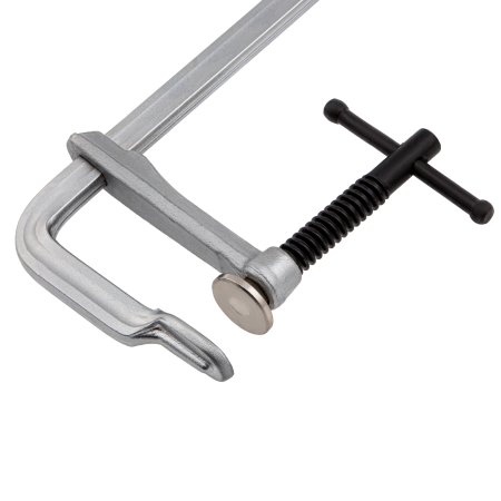 Струбцина DENZEL F-образная, 100x300мм, кованая