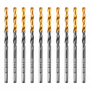 Сверло по металлу DENZEL 3,5 мм, HSS-Tin, Golden Tip, 10 шт.