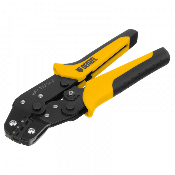 Клещи для обжима изолир. наконечников DENZEL НКИ и НВИ, разъемов РПИ, гильз ГСИ, 0,5 - 2,5 мм2