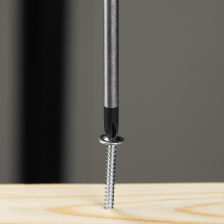 Отвертка DENZEL PH2х100 мм, S2, 3к рукоятка