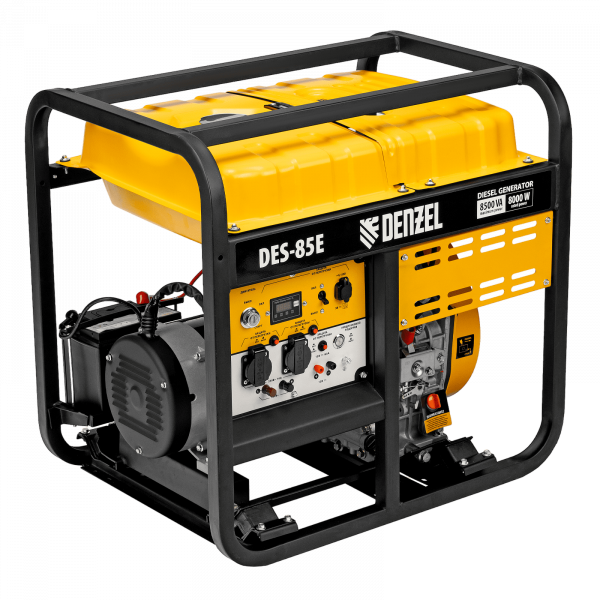 Генератор дизельный DENZEL DES-85E, 8,5 кВт, 230 В, 16 л, электростартер