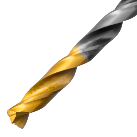 Сверло спиральное по металлу DENZEL 5,5 x 93 мм, Р6М5, Golden Tip, многогранная заточка