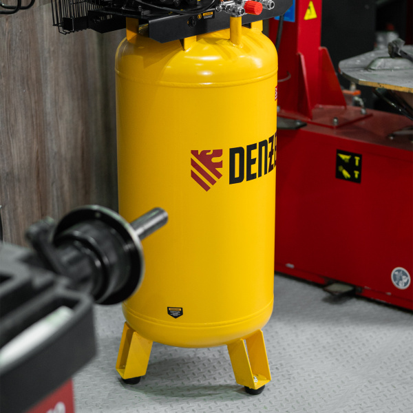 Компрессор воздушный DENZEL BCV2200/100V, 2.3 кВт, ременный привод, 100 литров, 440 л/мин