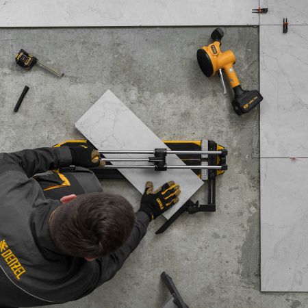 Плиткорез DENZEL 600х14мм, цельнометал. напр., каретка на подш., стальная станина, рукоятка-пенал