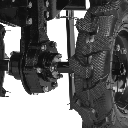 Мотоблок DPT-270X, 7 л.с., диск.сцеп, шир 90 см, глуб 35 см,фрез 3х4,ВОМ,скор 2В/1Н,кол 8" Denzel