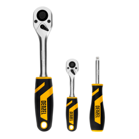 Набор инструментов DENZEL 1/2", 1/4", CrV, S2, пластиковый кейс, 94 предмета