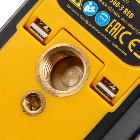 Лазерный уровень DENZEL LX 360-3 Red, 30 м, 635 нм, Li 2800 мАч, 5/8 дюйм